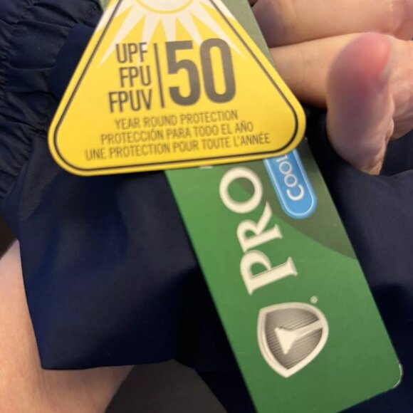 Pro Tour Cool Play Mens Large L Golf Pullover Navy Blue Long Sleeve V Neck NEW - Picture 10 of 10